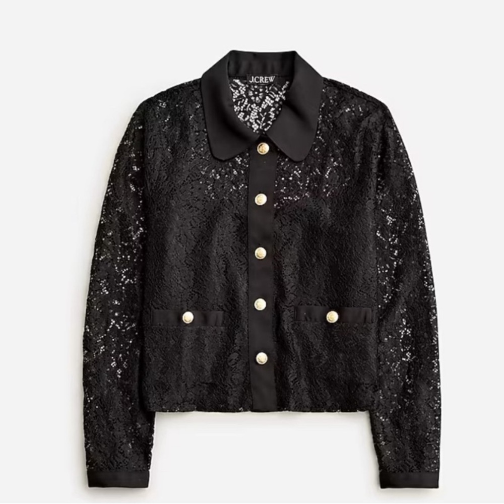 J.Crew Lady Shirt Jacket in Lace - Medium